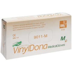 Vulkan VinylDona vinylové jednorázové bezprašné rukavice velikost M, 100 ks