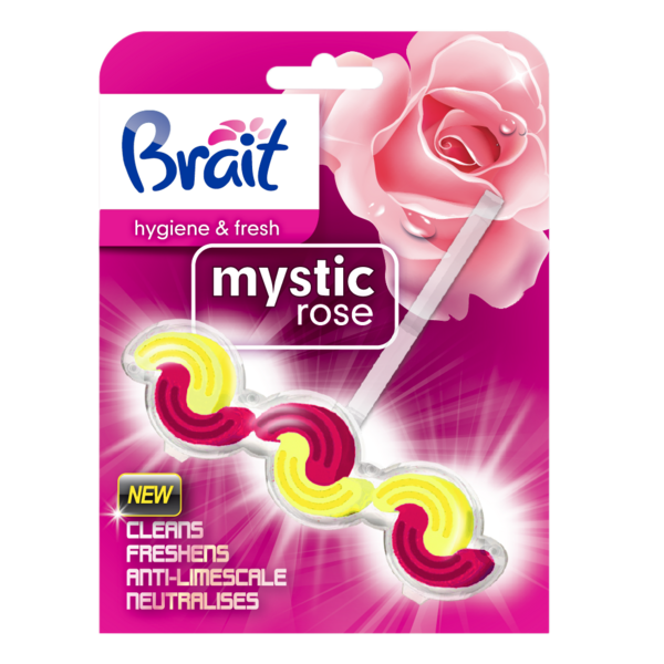 Brait kostka do WC - vůně mystic růže 45 g
