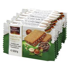 Feiny Biscuits Vafle s kakaovým krémem a lískovými oříšky 8x20,8g