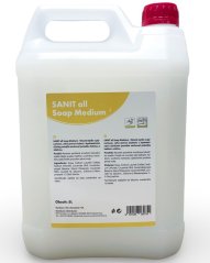 SANIT all Soap Medium, tekuté mýdlo krémové 5l vůně Rose a Magnolie