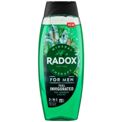 Radox Feel Invigorated 2v1 sprchový gél a šampón pre mužov 400 ml