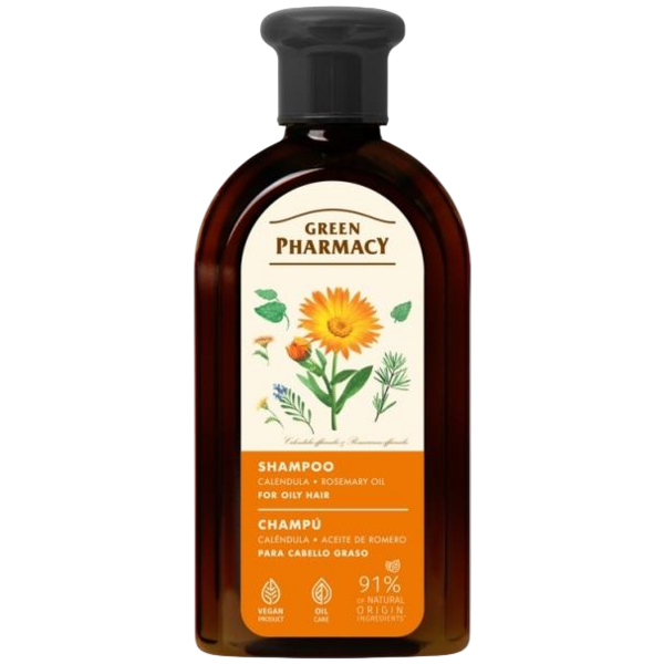 Green Pharmacy šampon na mastné vlasy s měsíčkem a rozmarýnem 350 ml