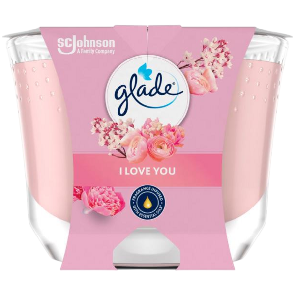 Glade svíčka vonná Maxi I Love You, 204 g