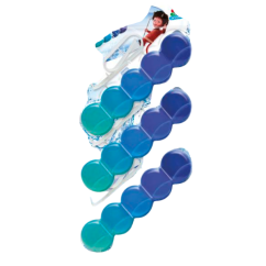 Dr. Devil WC Bicolor 5ball polar aqua závěsný WC blok, 3× 35 g