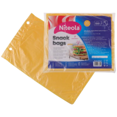 Niteola svačinové sáčky, HDPE, 20 × 30 cm, síla 12 µ, žluté, 50 ks