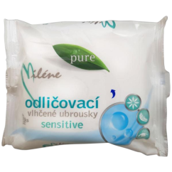Milene Pure Sensitive odličovacie vlhčené obrúsky, 25 ks