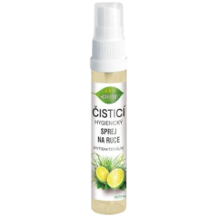 Čistící hygienický sprej na ruce s alkoholem a prodlouženým účinkem LEMONGRASS + LIMETKA 27 ml
