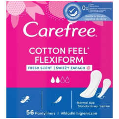 Carefree Cotton Flexiform slipové vložky, 56 ks