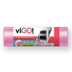 viGO! Voňavé vrecká do koša s uchami JAHODA 35l 26ks