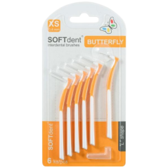 SOFTdent zahnuté medzizubné kefky XS 0,4 mm, 6 ks