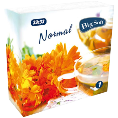 Big Soft klasické biele servítky, rozmery 33 x 33 cm