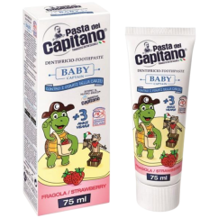 BABY CAPTAIN FRAGOLA STRAWBERRY - dětská zubní pasta jahodová 3+ 75 ml