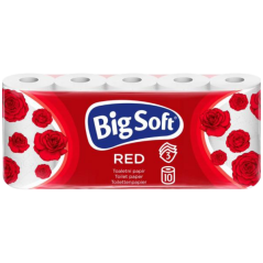Big Soft Red 3vrstvový toaletný papier, 10 rolí, 17,6 m role