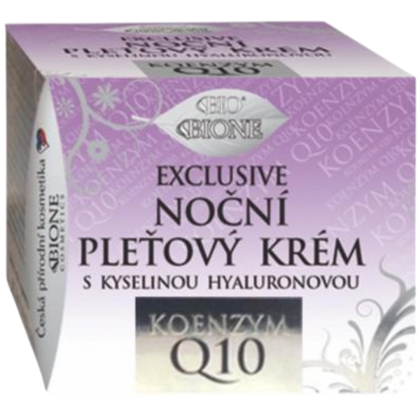 EXCLUSIVE noční pleťový krém s kyselinou hyaluronovou Q10, 51 ml