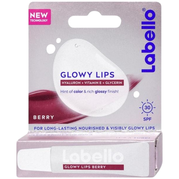 Labello Glowy Lips balzám na rty Berry OF30+, 10 ml