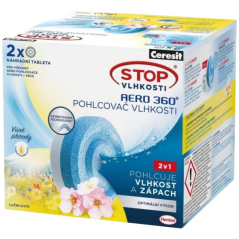 CERESIT STOP VLHKOSTI AERO 360° náhradní tablety 2v1, luční kvítí, 2x450g