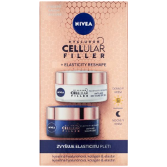 Nivea Hyaluron Cellular Elasticity Filler darčeková sada denný & nočný krém, 50 + 50 g
