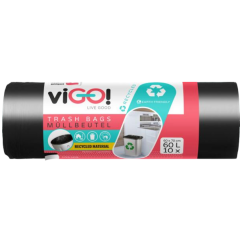 viGO pytle na odpad, 24 µ, 60 × 70 cm, 60 l, 10 ks