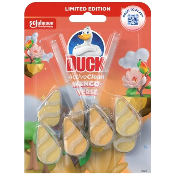 Duck WC závěs Active Clean Duo Mango, 2x 36 g