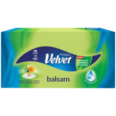 Velvet Balsam 3vrstvové papierové vreckovky, 70 ks