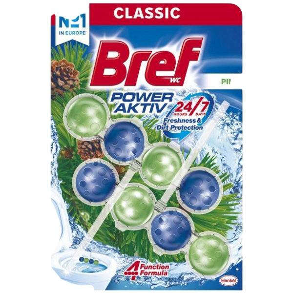 Bref WC blok Power Aktiv Pine, 2× 50 g
