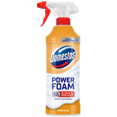 Domestos penový čistič toaliet a kúpeľní Power Foam Citrus Blast, 435 ml