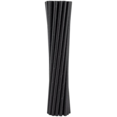 Papierové slamky čierne 12 ks