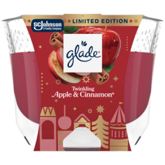 Glade veľká vonná sviečka Twinkling Apple & Cinnamon 204 g