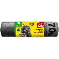 Fino Zeus Flex vrecia na odpad, sťahovacie, 35 µ, 55 × 85 cm, 70 l, 8 ks
