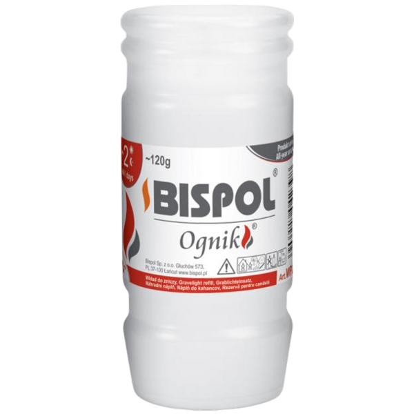 Bispol Ognik liata cintorínská sviečka, náplň, 120 g