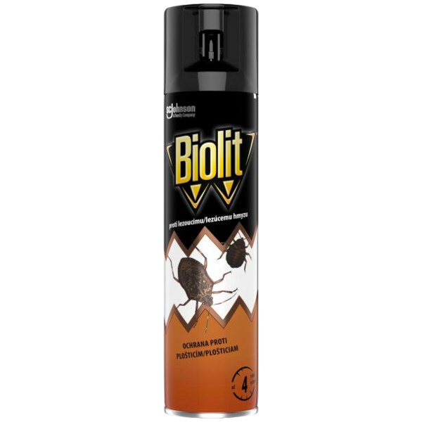 Biolit sprej proti plošticím a lezoucímu hmyzu, 400 ml Biolit sprej proti plošticím a lezoucímu hmyzu, 400 ml