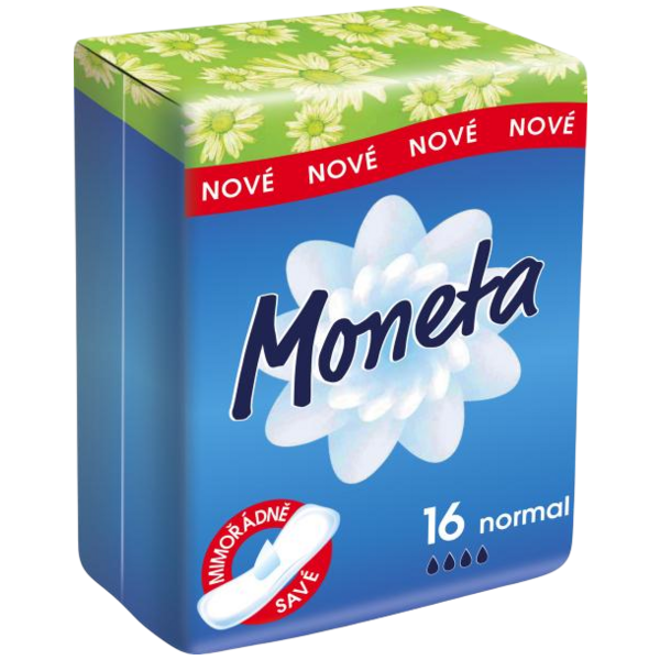 Moneta Normal klasické dámske vložky bez krídelok, 16 ks