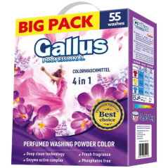 Gallus prací prášok Color Box, 55 dávok, 3,05 kg