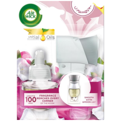 Air Wick osvěžovač vzduchu Electric Jemný satén a měsíční lilie strojek a náplň, 1+19 ml
