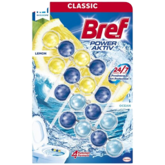 Bref WC blok Power Aktiv Lemon & Ocean tuhý 4× 50 g