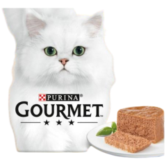 Purina Gourmet Gold pre mačky, tuniak, pečeň, morčacie, hovädzia paštéta, 8x85 g