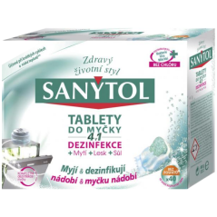 Sanytol tablety do myčky 4 v 1 s dezinfekcí, 40 ks