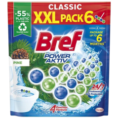 Bref Power Aktiv Pine tuhý WC blok, 6× 50 g