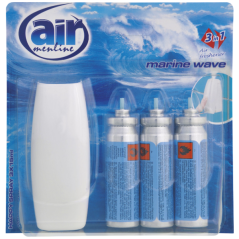 Air Menline Marine Wave osvěžovač vzduchu strojek a náplň 3× 15 ml