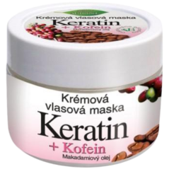 Bione Cosmetics Krémová vlasová maska KERATIN +KOFEIN 260 ml