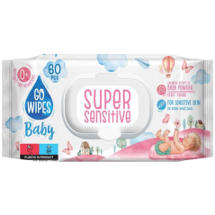 Go Wipes Baby Super Sensitive dětské vlhčené ubrousky, 60 ks