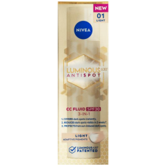 Nivea Luminous630 CC krém 3 v 1, svetlý odtieň, OF 30, 40 ml