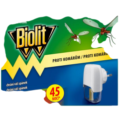Biolit elektrický odparovač proti komárom, 45 nocí, 27 ml