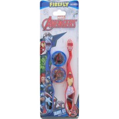Avengers sada zubných kefiek s krytkou Soft pre deti 3+
