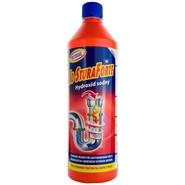 IO Stura Facile Hydroxid sodný čistič odpadů, 1 l