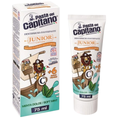 JUNIOR CAPTAIN MENTA DOLCE SOFT MINT - dětská zubní pasta s mátou 6+ 75 ml