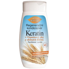 Regenerační kondicionér KERATIN + VITAMÍNOVÝ OLEJ Z OBILNÝCH KLÍČKŮ 260 ml