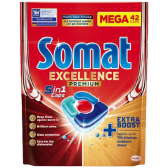 Somat tablety do umývačky Excellence Premium 5v1, 42 ks