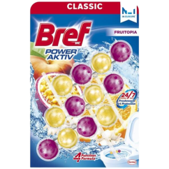 Bref Power Aktiv Fruitopia, WC blok v kuličkách, 3 x 50 g