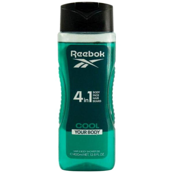 Reebok Men Cool Your Body sprchový gel 4v1, 400 ml